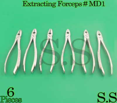 6 Dental Extracting Forceps MD1 Surgical Dental Instruments