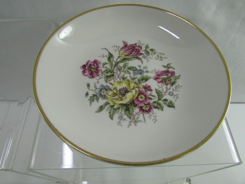 Embassy Vitrified China Pink/White/Purple Flowers (8) - Desert Ice Cream Plate - Picture 6 of 11