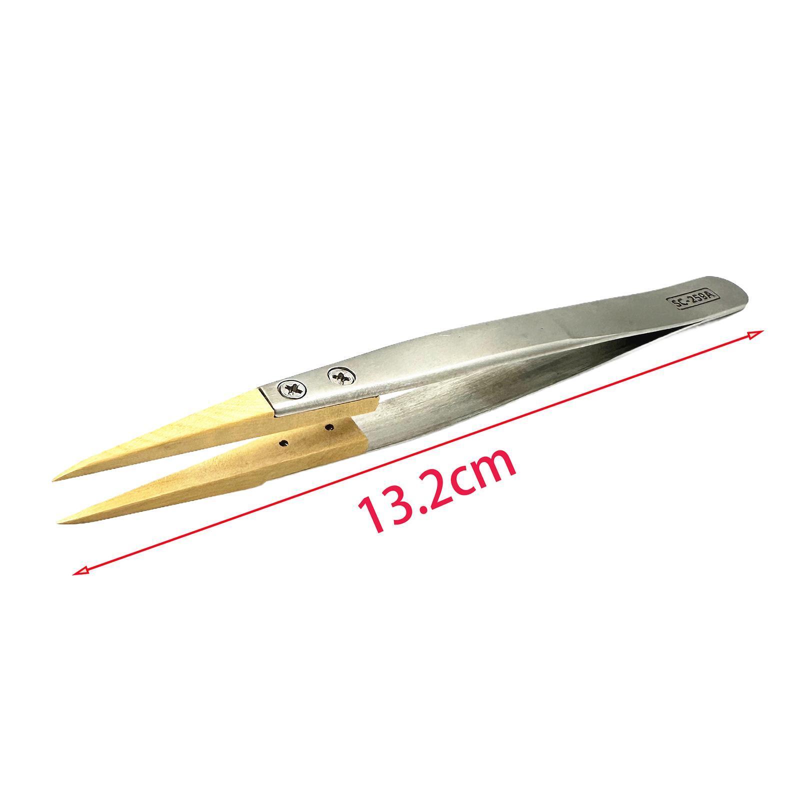 Tip Tweezers Does Not Hurt Watch Parts Durable High End Wood Tipped