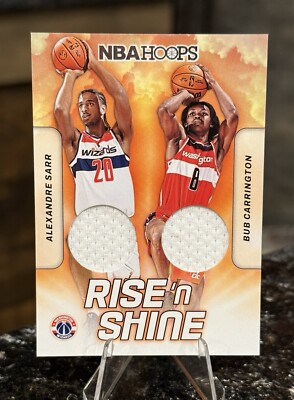2024-25 NBA Hoops Rise Shine ALEXANDRE SARR & BUB CARRINGTON RC