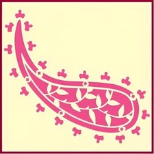 PAISLEY 3 STENCIL - WALL STENCILS Reusable Laser Cut Mylar - The Artful Stencil