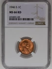 1946 S Lincoln Wheat Cent MS 66 RD NGC
