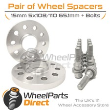 Separadores de rueda (2) y pernos 15 mm para Peugeot 308 [Mk2] 13-20 sobre ruedas originales