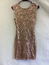 Forever 21 Sequined sleeveless Pink Mini Party Dress Womens size Small