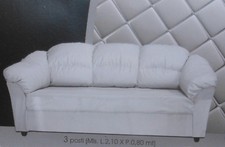 DIVANO FISSO 3 POSTI IN ECOPELLE IN VARI COLORI :