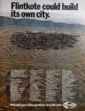 1970 Flintkote Building Material Company Vintage Print Ad
