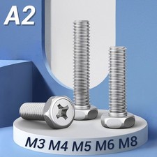 Hex Bolts M3 M4 M5 M6 M8 A2 Stainless Steel P...