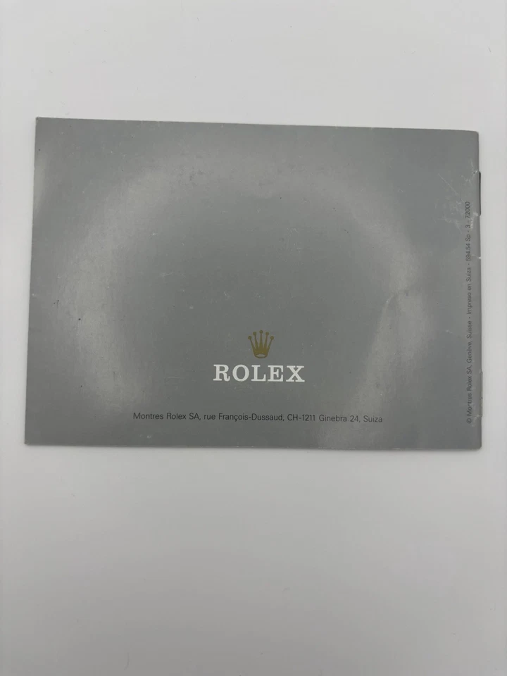 Rolex Submariner Sea-Dweller Folleto Manual Español 2000 Original Foto 2 de 4