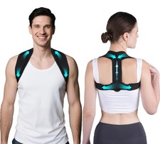 5 Pack Posture Corrector - Adjustable Upper Back Brace Straightener