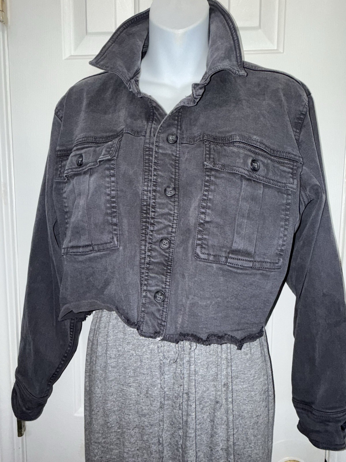 Splendid Medium Cropped Denim Jacket - image 2