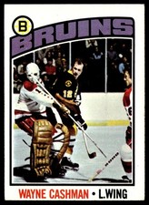 1976-77 Topps Hockey Card Wayne Cashman Boston Bruins #165 EX+