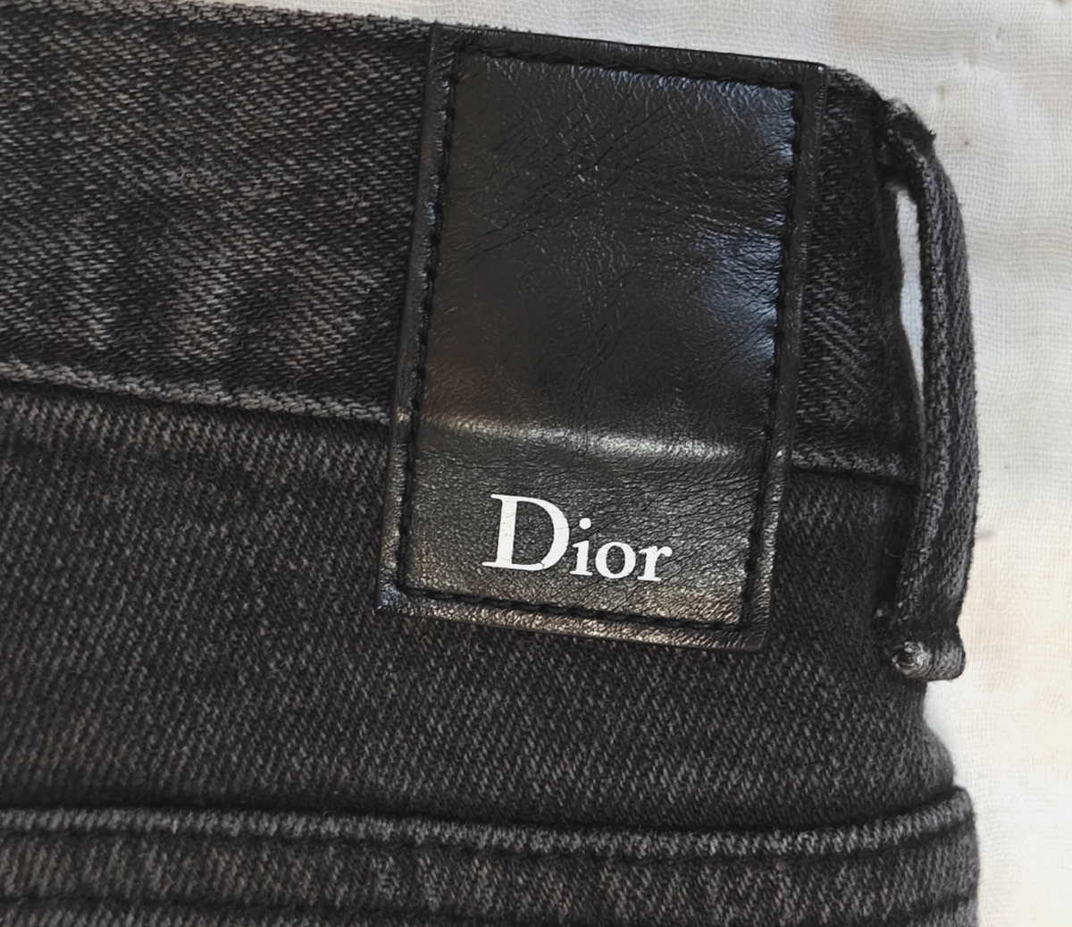 DIOR Homme Japan Black Distressed Destroyed 'Authentic 16.5' Denim