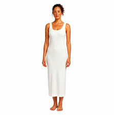 Everlane The Ribbed Tank Dress Womens XL White NWT Organic Cotton Ribbed Midi