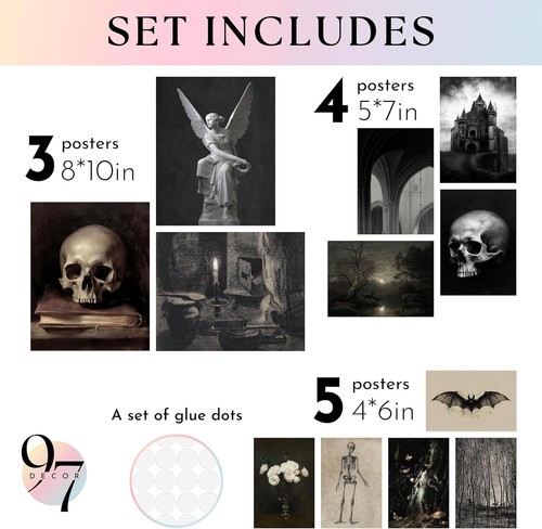 97 Decor Dark Gothic Home Aesthetic - Halloween Wall - Bild 2 von 6