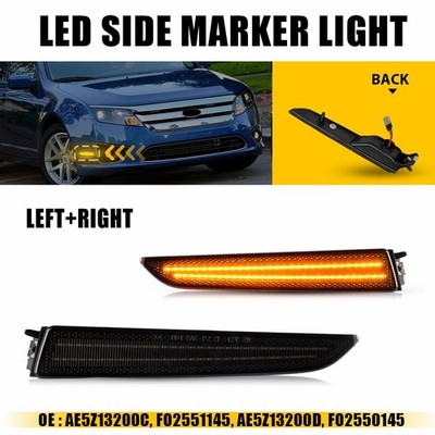 2PCS Front LED Side Marker Lights for 2010 2011 2012 Ford Fusion AE5Z13200C EXV