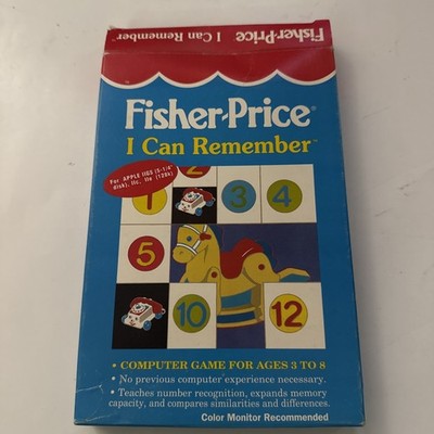 1988 Fisher Price I Can Remember IBM Commodore Box Manual and 5.25  Disk RARE