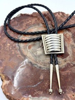 Cravatta Bolo Navajo Argentiere Thomas Charley Vintage Argento Sterling