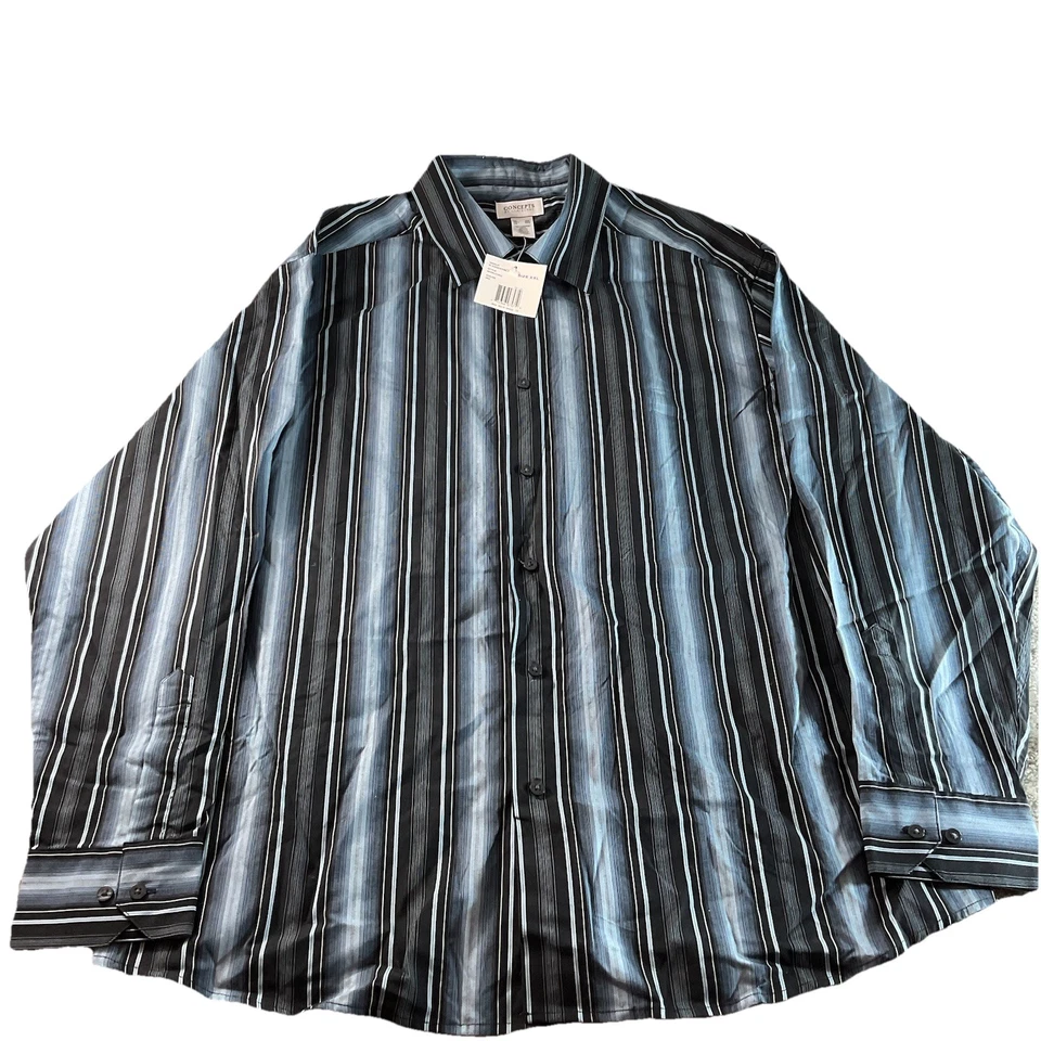 НОВЫЕ концепции на Claiborne в полоску платье рубашка с длинным рукавом мужской XXL - Изображение 2 из 4