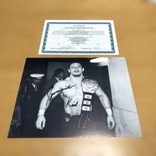 Dynamite Kid Autographed Portrait with COA Vintage Collectible