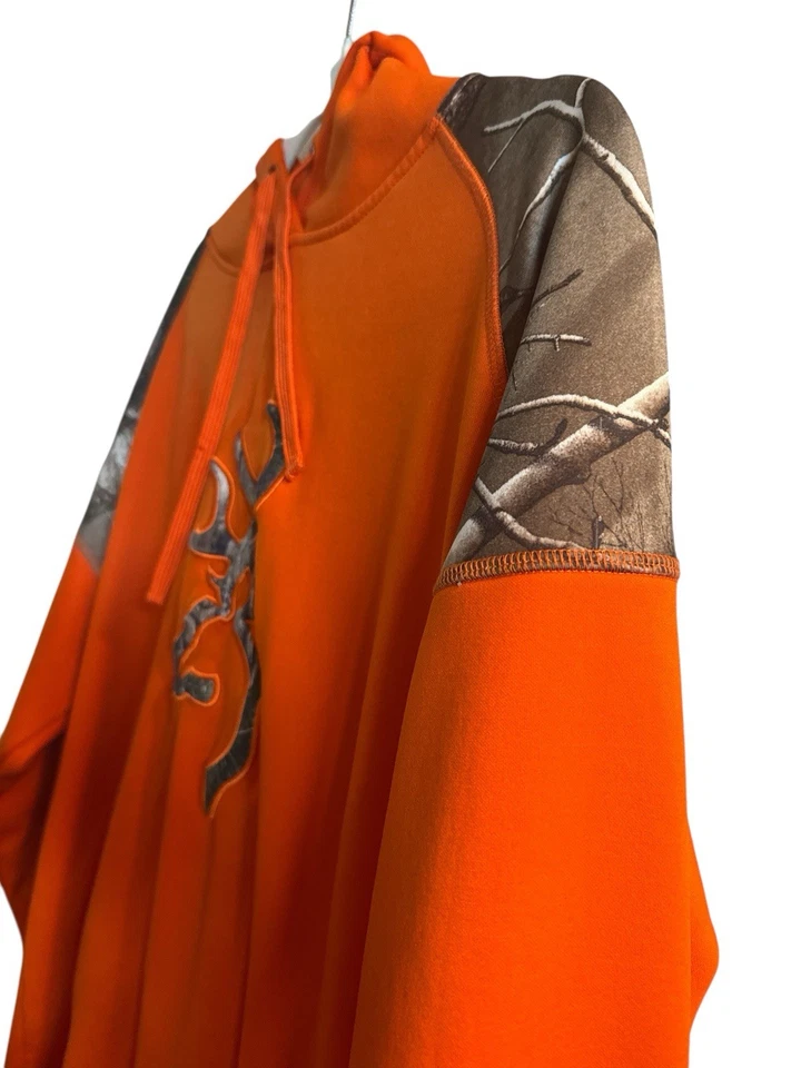 Browning Buckmark мужской камуфляж оранжевый толстовка с капюшоном без размера ярлык проверить фотографии - Изображение 4 из 4