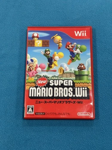 New Super Mario Bros. Wii Nintendo Wii Japanese Region Lock CIB Tested Clean
