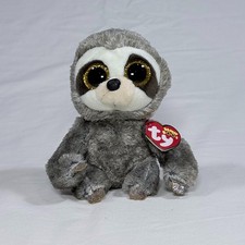 Ty Beanie Boos Dangler Sloth Plush w/ Tag Glitter Eyes Birthday Feb 22 Stuffed A