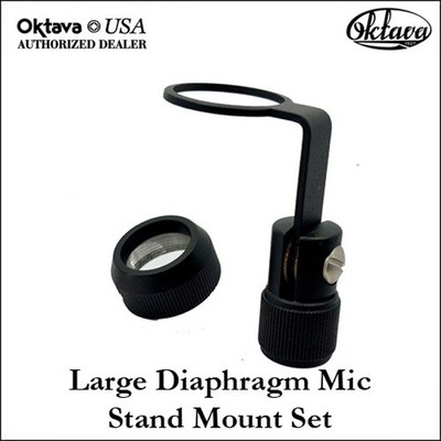 Oktava - Large Diaphragm Threaded Mounting Ring and Mic Clip - Black - New