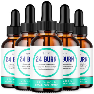 (5 Pack) 24 Burn Drops Advanced Health & Fitness Supplement 24Burn 150 Servings