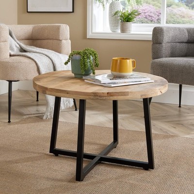 Couchtisch Criss Cross Eisengestell Mangoholzplatte Home Living Möbel Aufbewahrung