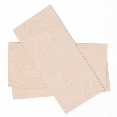 3Pcs Maple Wood Guitar Head Veneer Luthier Supply Shell Sheet Headplate