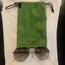 Kate Spade Emmaline/S Gold Aviator Sunglasses Womens 58-14-140 J5GHA, Free Ship