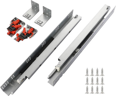 18'' Soft Close Undermount Drawer Slides - 6 Pairs with Mounting Screws & Bracket