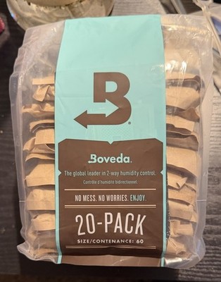 Boveda 69% RH 2-Way Humidity Control - Protects & Restores - Size 60 - 20 Count