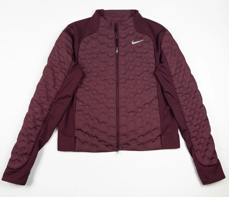 Chaqueta para correr Nike Aeroloft para mujer mediana plumón de ganso relleno granate CZ1543-638 Foto 2 de 4