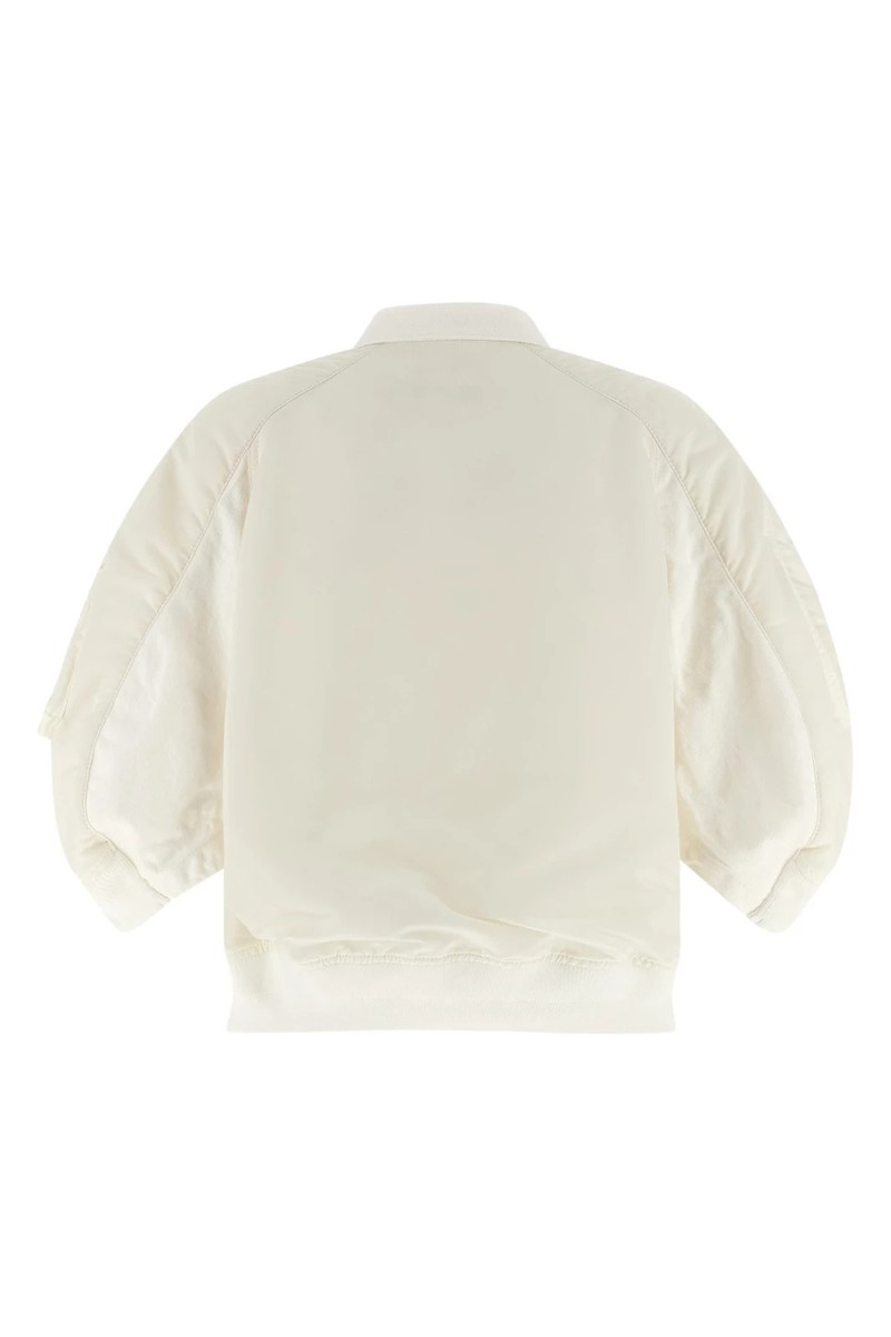SACAI White Hybrid Bomber Jacket New & Authentic | eBay
