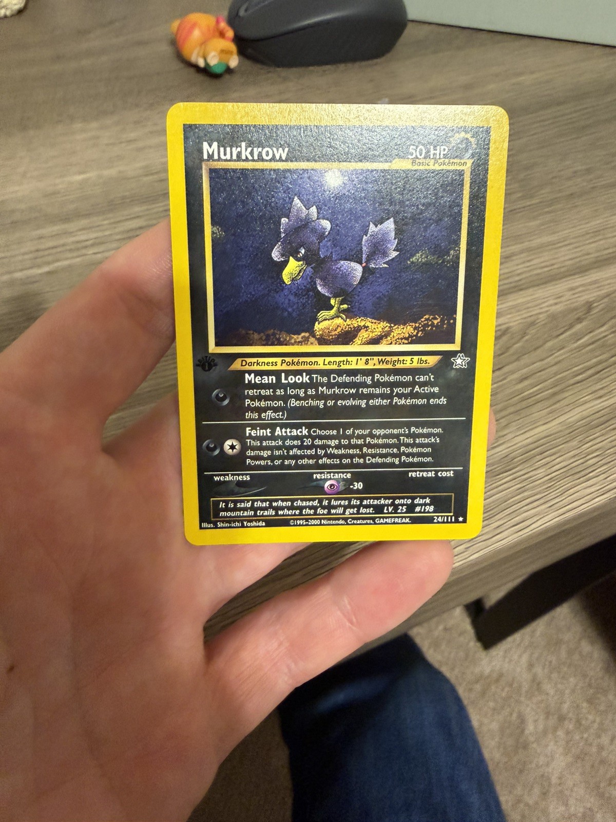 Murkrow 24/111 -1st Edition- Rare Neo Genesis Pokemon Card