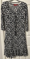 OSCAR An Oscar De La Renta Company Black  White Dress Size Small