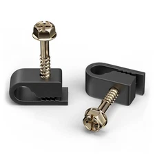 THE CIMPLE CO Wire Clips, Single Cable Wall Clip, Coaxial, Cat6, Electrical W...