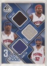 2009-10 SP Game Used Level 2 46/50 Rasheed Wallace Allen Iverson #3S-HIW HOF nd3