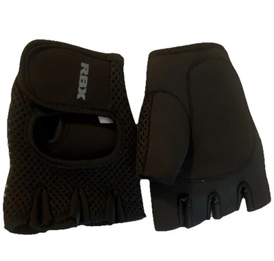 Reebok Black Half Finger Gym & Training Gloves Extra Padding Unisex Adult Pair