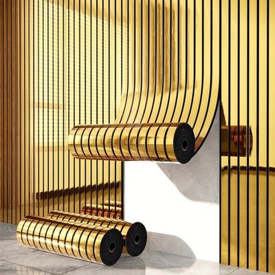 Self-Adhesive Grid Wallpaper, High-End Luxury Hot Foil Hot Silver Craft Sticker