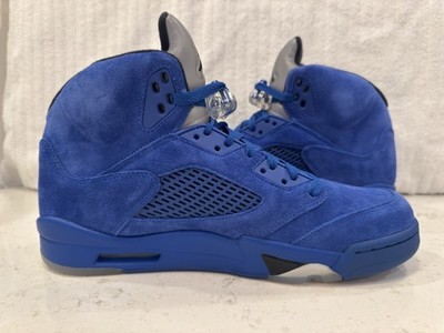 Size 10.5 - Air Jordan 5 Retro Blue Suede for sale online | eBay display picture 2