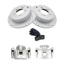 Rear Brake Pads Calipers  Rotors Kit Ceramic 5 Lug 11.89in C46557