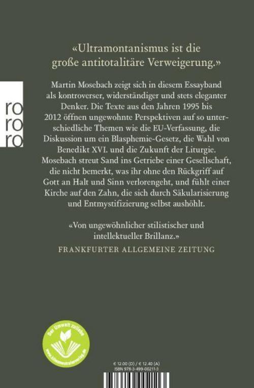 Thumbnail - Martin Mosebach / Der Ultramontane / 9783499002113
