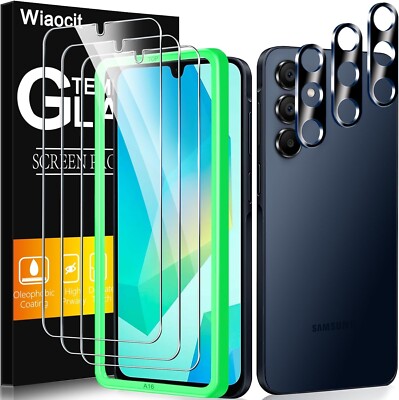 3 Pack Tempered Glass Screen Protector for Samsung Galaxy A16 5G with 3 Pack