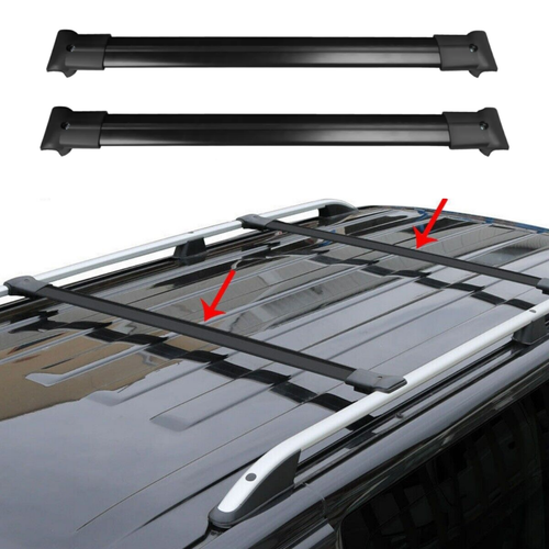 Roof Rack Cross Bars Black Set for BMW 3 Series E91 Touring 2005-2012 - Picture 5 of 15