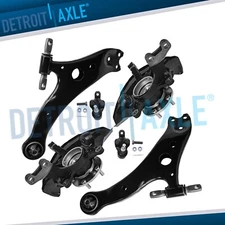 Front Knuckles Hub Control Arms Ball Joints for 2004-2007 Toyota Highlander FWD
