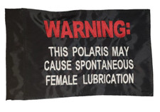 Custom WARNING POLARIS ATV UTV Safety Replacement Whip Flag made to fit