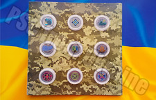 FULL SET 9 COLORED coins from the Armed Forces of Ukraine series LIMITED inalbum