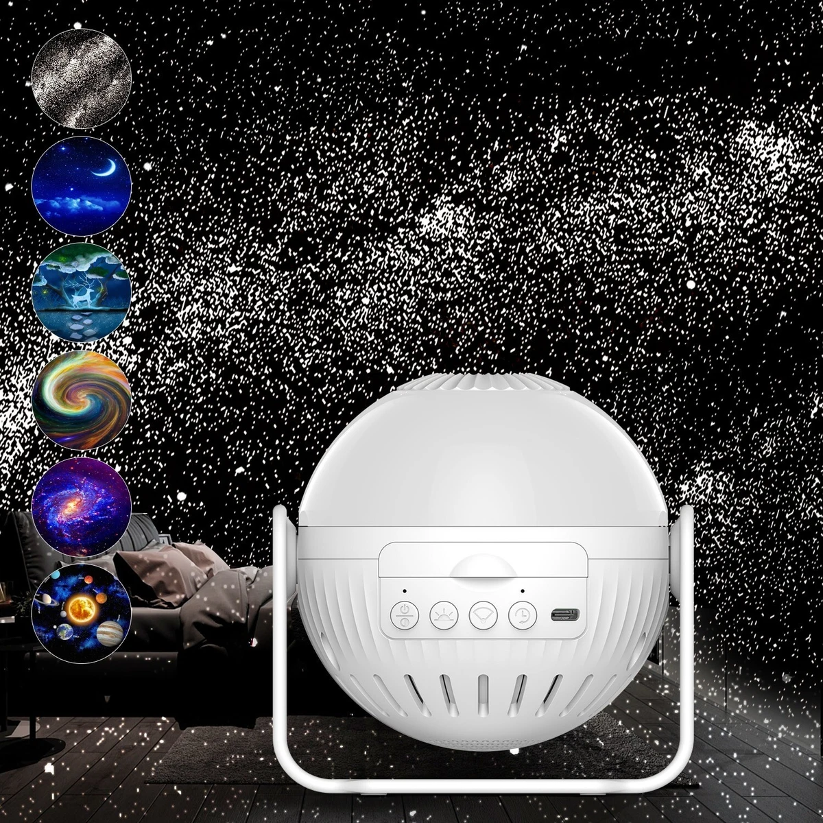 6 in 1 Star LED Night Light Planetarium Galaxy Starry Sky Projector | eBay